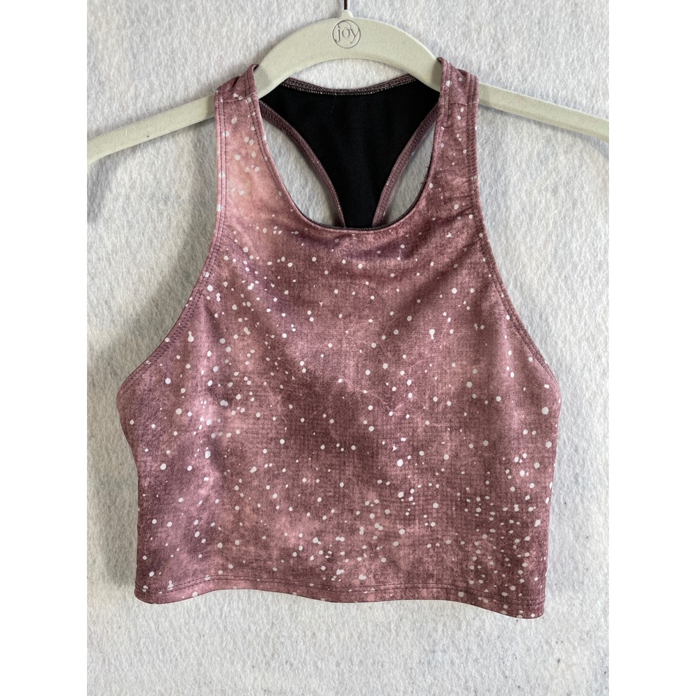 FP Movement x Onzie Mauve Star Splatter High Neck Racerback Sports Bra‎ S/M